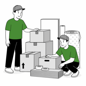 Packing Service including boxes (charged per hour)
